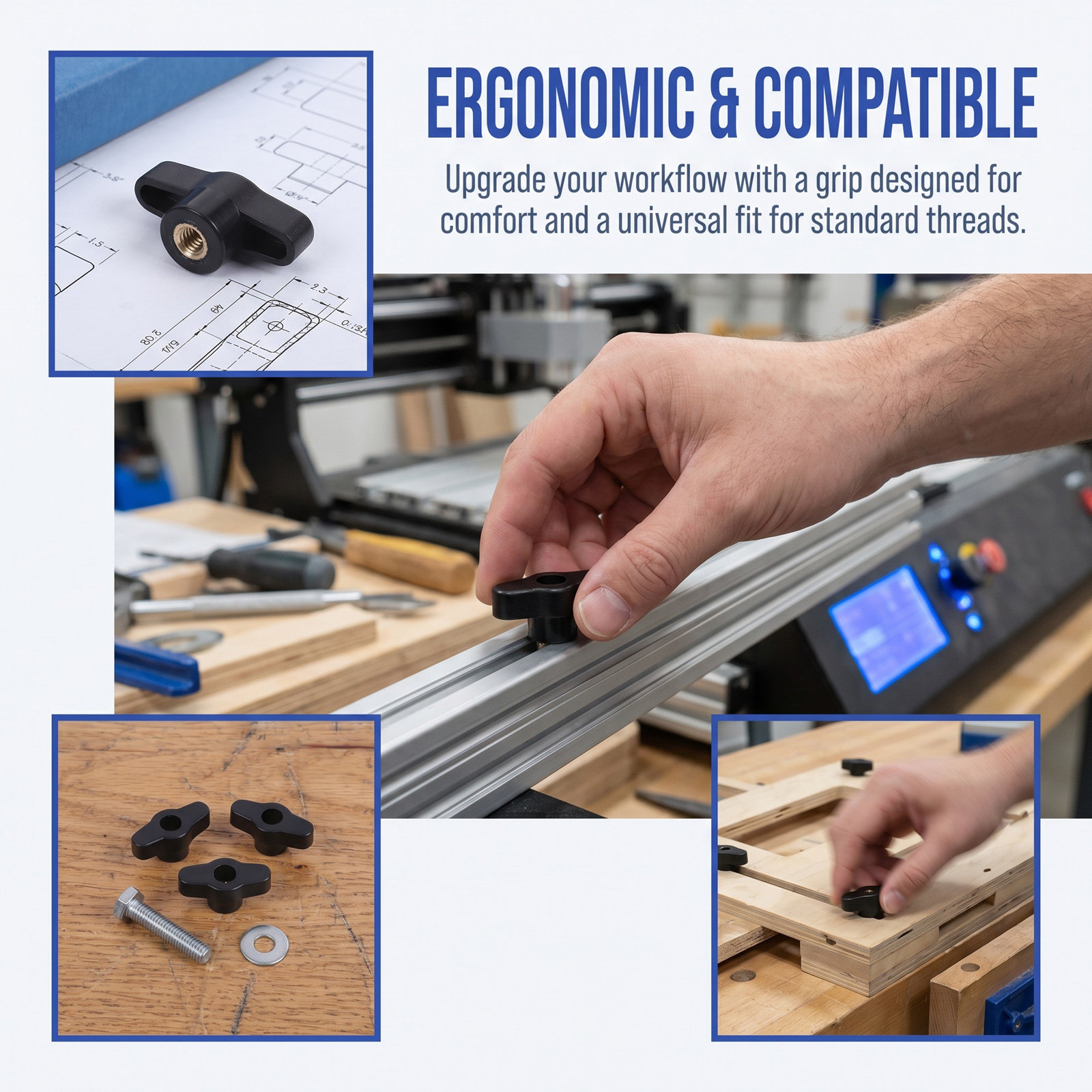 10Pcs Ergonomic Clamping Handl - đánh giá và giá Drill Press