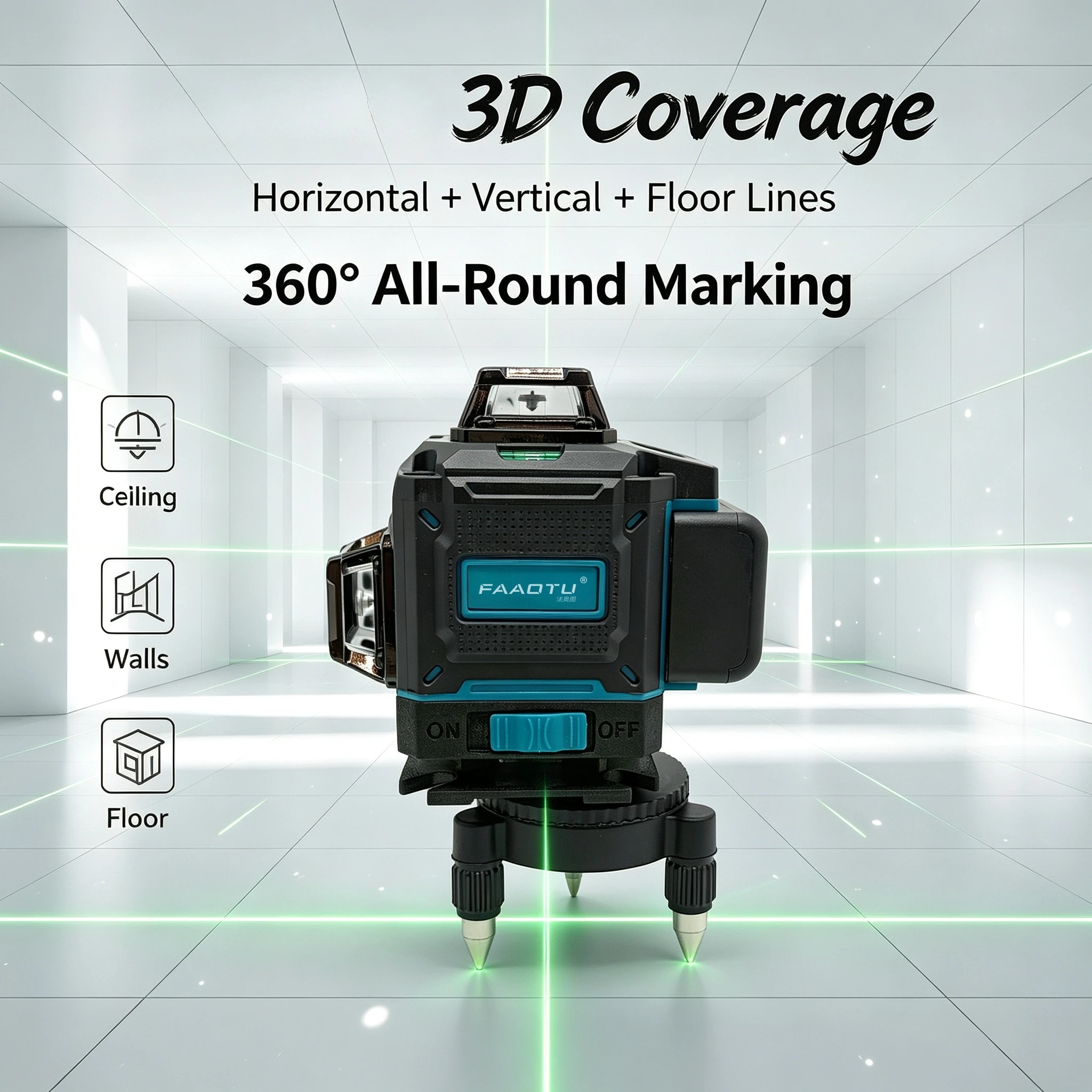 FAAOTU 4D 16-Line 360° Laser L - đánh giá và giá Spirit Level